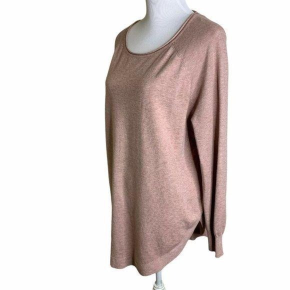 Dreamers Blush Pink Scoop Neck Round Hem Sweater - Picture 5 of 9